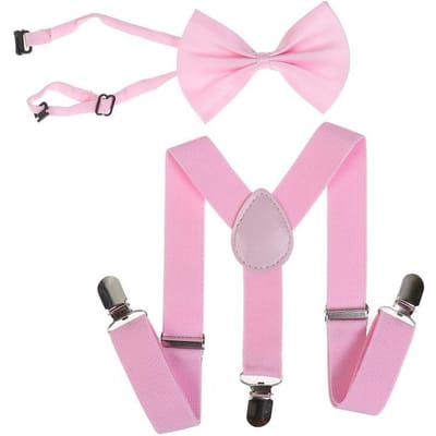 1 stuks elastische bretels met strik mode bretels kinderen jongens meisjes met strik verstelbare bandjes accessoires voor kinderen pink