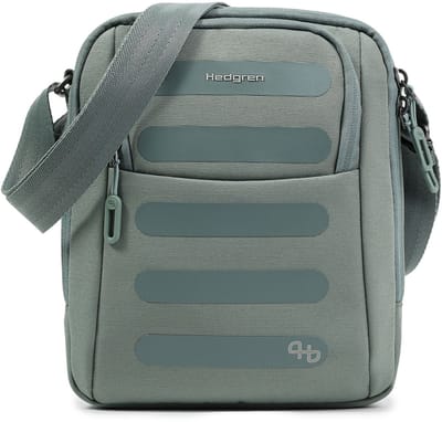Hedgren Schoudertas Relax Vertical Crossover + RFID Grey - Green Mintgroen