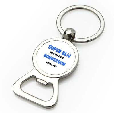 Akyol - super blij met een lieve bonuszoon zoals jij flesopener - Zoon - de liefste bonuszoon - verjaardag - cadeautje voor zoon - zoon artikelen - kado - geschenk - 9 bij 3 cm