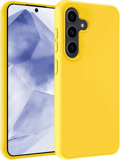Hoesje - Geschikt voor Samsung Galaxy A55 - Sterk & Shockproof - Siliconen Case - Hoes Cover - Telefoonhoes - Geel