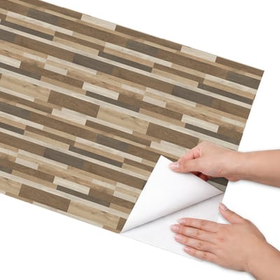 Coloray Meubel Wrap Folie - Bruin Meubelfolie - 50x100 cm - Plakfolie Meubels Houten abstractie - Decoratiefolie Zelfklevend - Rustiek Meubelfolie - Meubelfolie Zelfklevend - Badkamer decoratie - Texturen
