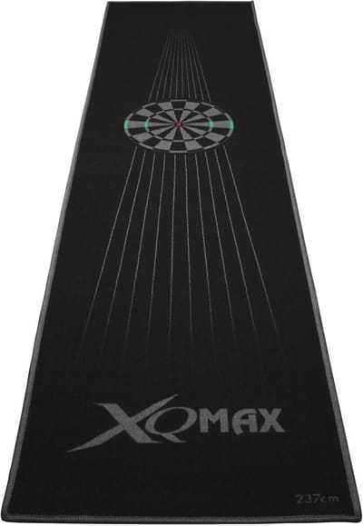 Dartmat 237x80cm - Steeldart Tapijt met Werplijn in Zwart, Rood en Grijs