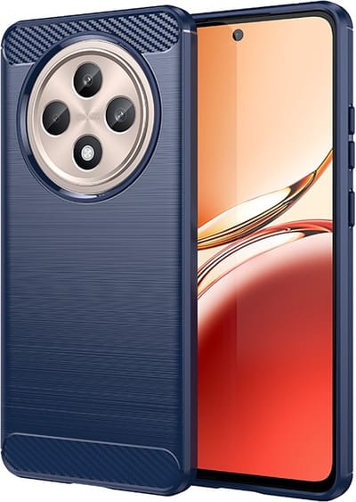 Coverup Hoesje - Geschikt voor OPPO Reno12 F 5G Hoesje - Coverup Armor Brushed TPU Back Cover - Blauw
