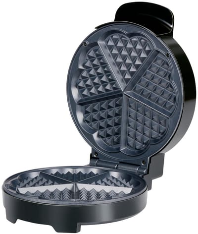 alpina Wafelijzer 1000W - Hartvormige Wafels Bakken - Antiaanbaklaag