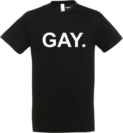 T-shirt Gay. | Regenboog vlag | Gay pride kleding | Pride shirt | Zwart | maat XXL