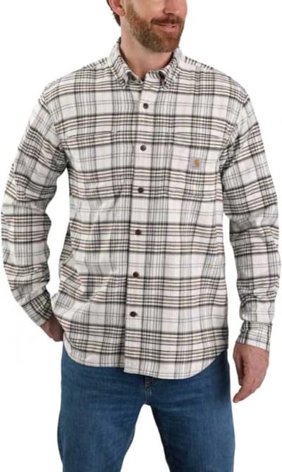 Carhartt Rugged Flex Flannel Plaid Malt Shirt Heren