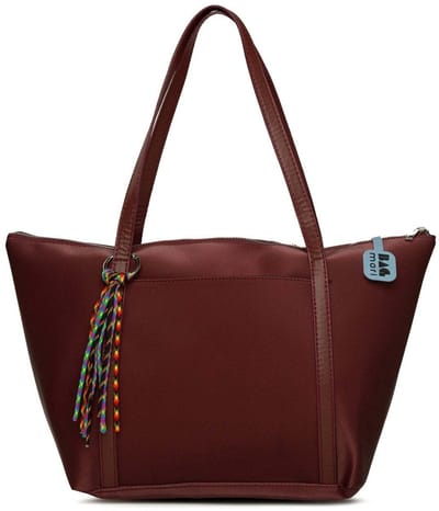Bagmori Shopper Satijnen Shopper met Multicolor Kwastdetail