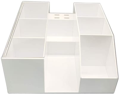 JHUBERS- Opbergdoos Waterdicht - Make-up Organizer - Cosmetische Organizer - Wimper Gereedschapskist - Hoogwaardig Acryl - Drie Compartimenten