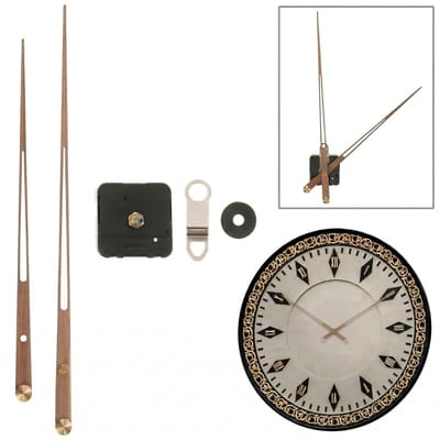 Dailygoody - Horlogeset uurwerk - Vervangingsmechanisme - Elegante houten wijzers - Batterij-aangedreven klok - DIY uuronderdelen - Geschikt voor wand