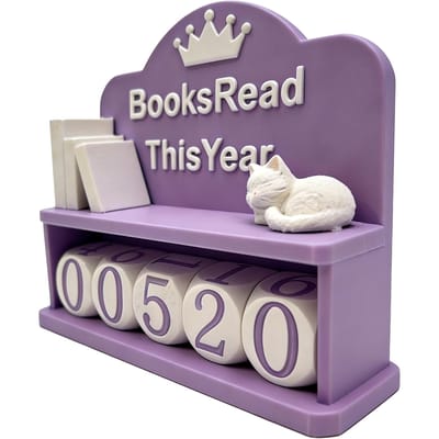 BoekenGelezenDitJaar Teller Visuele Leesregistratie Compacte Plastic Boek Tracker Boekenplank Decoratie voor Cadeau Paars