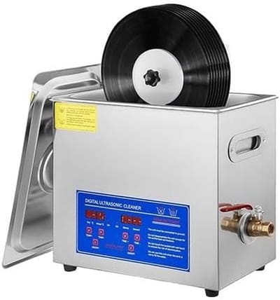 Ultrasone Reiniger - Platenwasser - Vinyl Collectie Herstellen - Automatische Rotatie - 6L Tank - Zilver