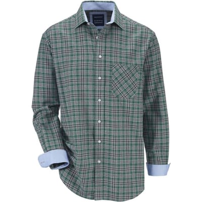 Babista herren Flanellen Overhemd - 39/40 - groen - Plus Size