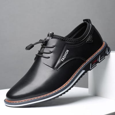 Hoge Kwaliteit Grote Maat Casual Schoenen Heren Zakelijk Mode Heren Casual Schoenen Instapper Ademend Casual Herenschoenen Zwart 38 black
