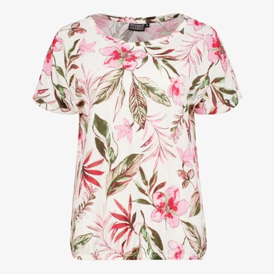 TwoDay dames top met bloemenprint wit - Maat S