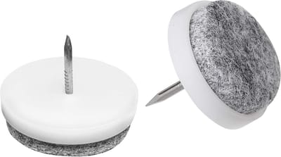 Viltglijders met spijker voor meubels - Bescherming voor gevoelige vloeren - Wit Ø 25 mm (20 stuks)