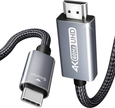 USB C naar HDMI Kabel - 2 Meter - 4K Ultra HD 60HZ - Geschikt voor Apple MacBook, iPhone 15, Samsung - USB-C naar HDMI Adapter