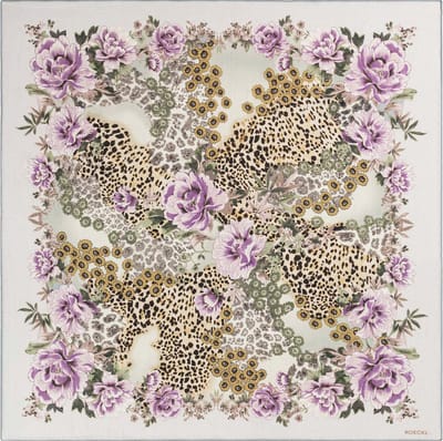 ROECKL sjaal Blooming Wilderness Scarf Multi Cashmere kleurrijke