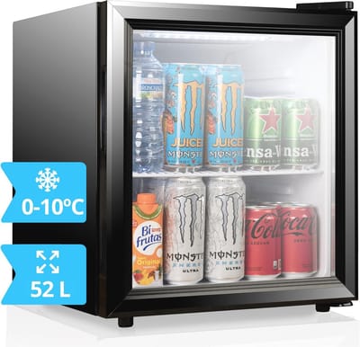 Mini-koelkast 52L met glazen deur - Energiebesparende en stevige koeloplossing voor thuis en op kantoor