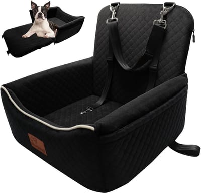 Honden Autostoel - Hondenmand - Veilig Reizen - 2-in-1 Ontwerp - 48 cm Breed - Zwart