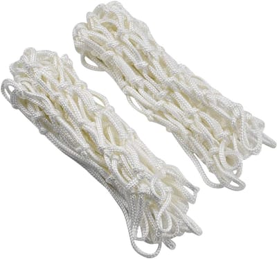 Allecta - Set van 2 Nylon Basketbalnetten Vervanging voor Buiten en Binnen Sport - Duurzaam en Sterk met 12 Lussen