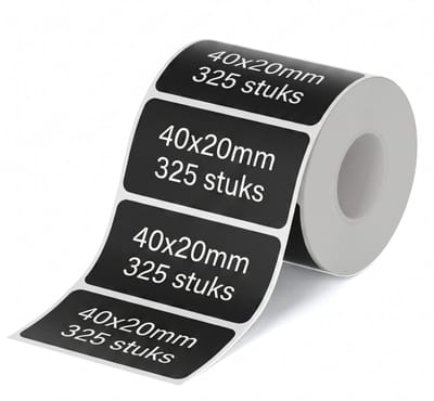 Niimbot - Labels/Etiketten M2 - 40x20mm - 325 vellen - Mat Zwart