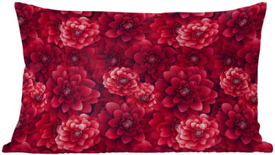 Sierkussens - Kussentjes Woonkamer - 60x40 cm - Dahlias - Bloemen - Rood