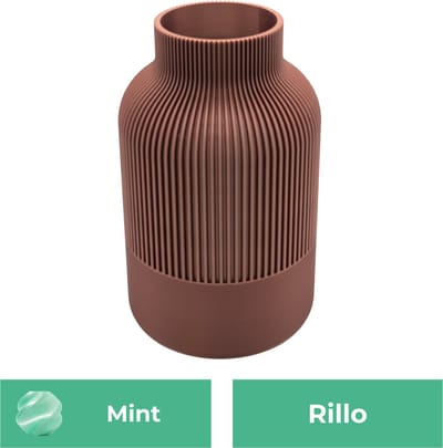 Rillo Japandi Vaas - Decoratievaas Droogbloemen - Mint - 20CM