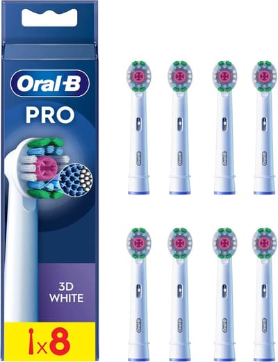 ORAL-B - Opzetborstels Oral-B PRO 3D White Refill XF 8CT - 8006540894620