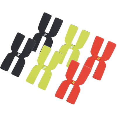 6 STUKS Badminton Balansstuk H Type Siliconen Racketkop Verzwaringsfilm Badminton Accessoire black