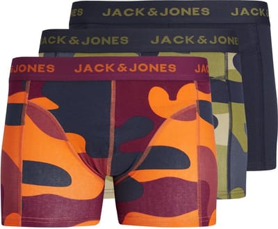 Jack & Jones Junior Boxershorts Jongens JACCAMOUFLAGE 3-Pack - Maat 128