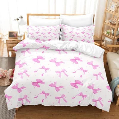 Populaire Stijl Strik Beddengoedsets Huidvriendelijk Zacht Hoeslaken En Dekbedovertrek Comfortabel En Lieflijk Geschikt Voor Alle Leeftijden EU Double200x200cm