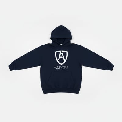 AMPORA - Hoodie Dames & Heren - Marineblauw - 100% Katoen & Soft Fleece - Sporttrui