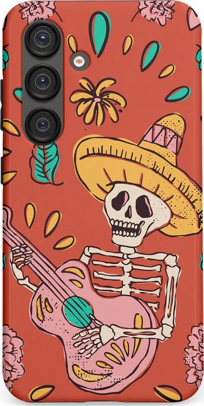 Casetastic hoesje geschikt voor Samsung Galaxy S25 - Dubbellaagse bescherming - Muziekbot - Fashion Case - Terracotta Taupe