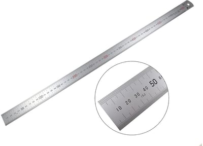 Metrische Stalen Liniaal 600 mm met Verhard Roestvrij Staal en Zero Glare Oppervlak