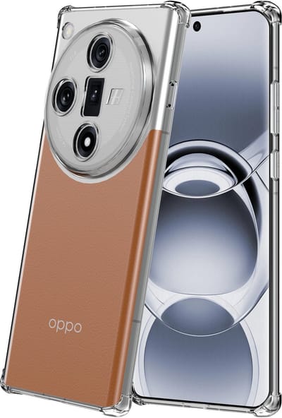 Geschikt voor Oppo Find X7 Telefoonhoesje Schokbestendig Transparant met Stootrand - Siliconen TPU ShockProof Back Cover Case Doorzichtig - ProtX