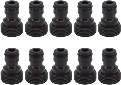 Dailygoods- Kraanconnector 10 stuks - Kunststof - G3/4 Buitendraad - Tuinslang Fitting - Waterslang Koppeling - Goede Afdichtingsprestaties - Tuinslangconnector