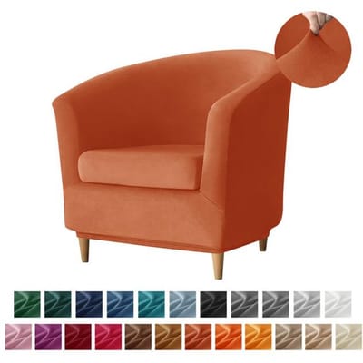 Split Velvet Club Tub Fauteuils Stoelhoezen Stretch Effen Kleur Sofa Hoes Sofa Bankhoes Voor Bar Met Zittinghoes