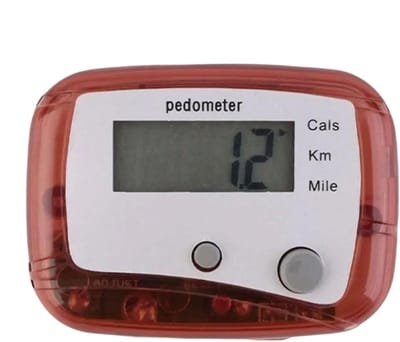 Stappenteller Calorieënteller - Activiteit Tracker - Fitness Bewaken - Snelle Start Functie - 4.7 x 3.5 cm - Rood