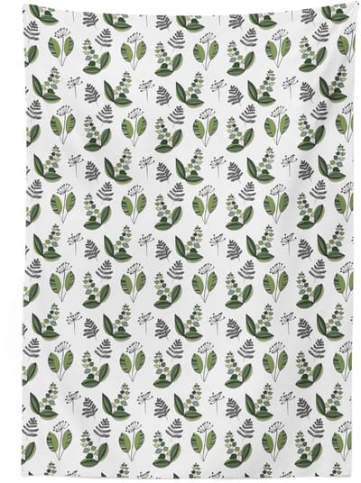 ABAKUHAUS Tafeldoek – 140x170 cm – olijfgroen en wit – Wasbaar satijnmix