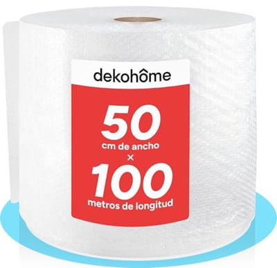 Luchtkussenfolie - Noppenfolie rol - Beschermende verpakking - Flexibel en aanpasbaar - 50 cm x 100 m - Transparant