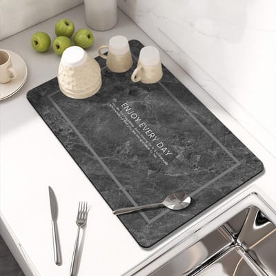 Keuken Absorberende Antislip Mat Aanrecht Diatomeeënaarde Zachte Mat Afwas Pot Kom Hitte-isolatiemat Bar Onderzetter Kommat 30 * 40CM