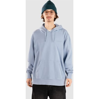 Hoodie met labelstitching en kangoeroezak