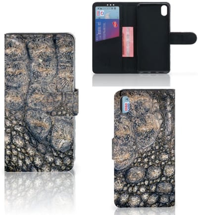 Xiaomi Redmi 7A Telefoonhoesje met Pasjes Krokodillenprint