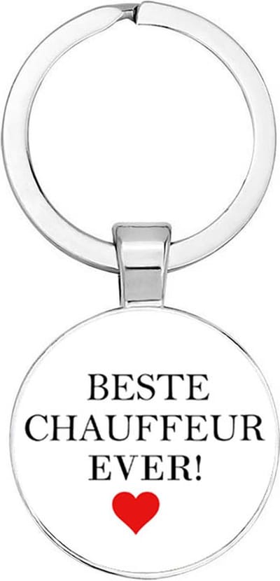 Akyol - Beste chauffeur ever Sleutelhanger - chauffeur - iemand die een chauffeur is - werk - collega - beste ooit - cadeau - verjaardag - kado - geschenk - gift - verrassing - welkomst cadeau - afscheidscadeau - 2,5 x 2,5 CM