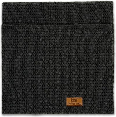 Baby's Only Gebreide wiegdeken Robust - Baby deken Robust - Dekentje voor jongens en meisjes - 0.9 TOG - 70x95 cm - Antraciet