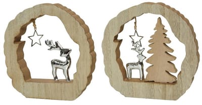 Object met rendier mdf 14,5cm