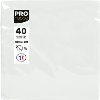 Servet Pronappe 1/4 vouw 2-laags 380x380mm 40 vel wit