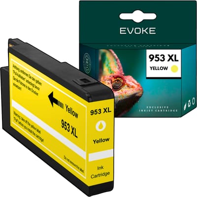Evoke Compatibele Inkt voor Hp 953XL Hp953 F6U18Ae Geel 27 ml 2160 Pagina's Officejet Pro 7700 7720 7730 7740 8200 8210 8216 8218 8710 8715 8718 8719 8720 8725 8730 8740