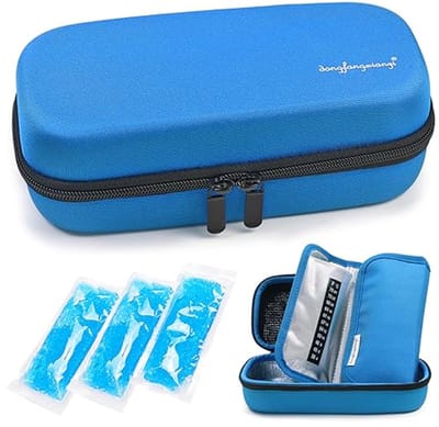 Insuline Cooler Reistas voor Reizen met IJs Packs - Koeler voor Diabetes
