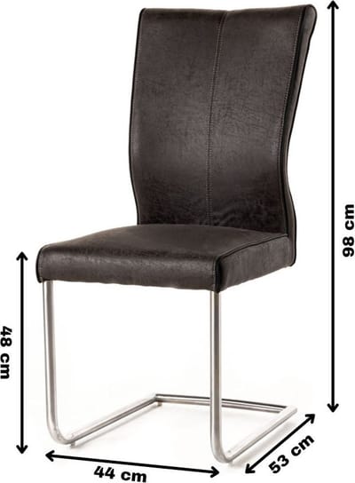 WAYS. – Kasjmier eetkamerstoelen – Blauwgrijs – Modern en comfortabel design – Metalen poten – 8 stuks